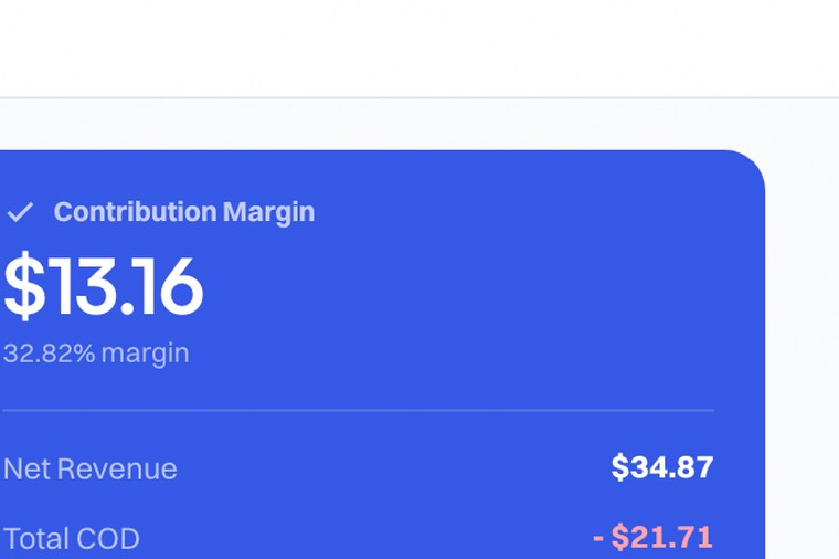 The contribution margin readout
