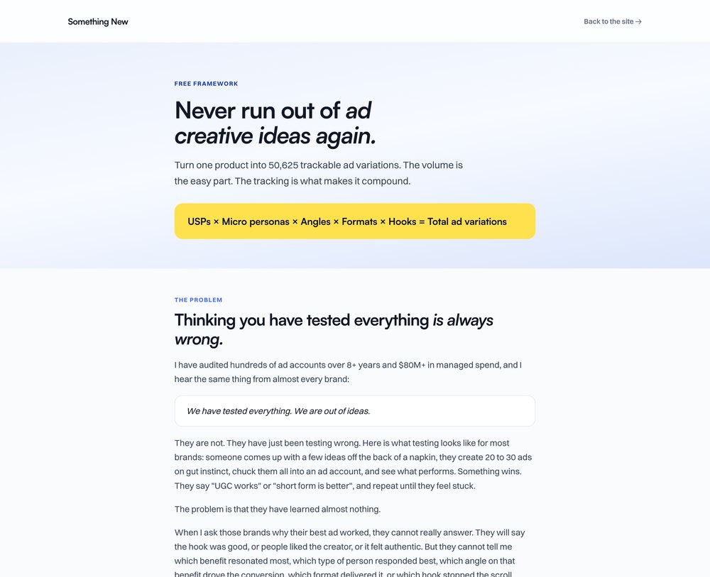 The Ad Creative Multiplication Framework